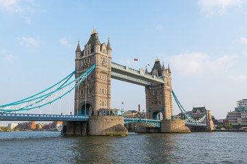 Fototapeta na wymiar Tower Bridge over River Thames in London, United Kingdom