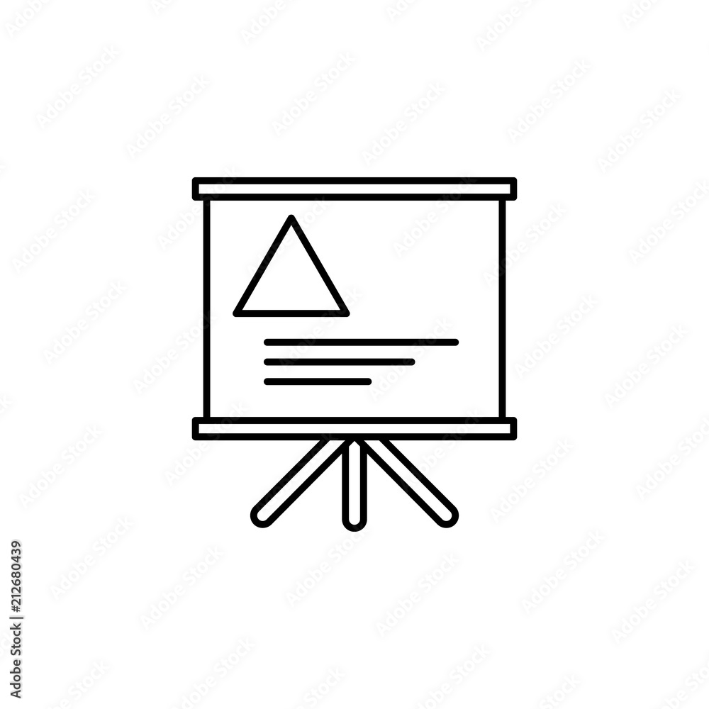 Poster presentation icon. element of education icon for mobile concept and web apps. thin line presentation