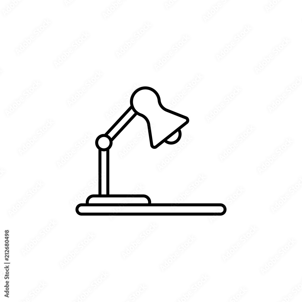 Poster table lamp icon. element of education icon for mobile concept and web apps. thin line table lamp ico