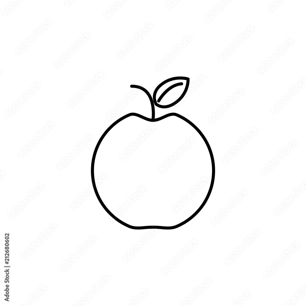 Poster apple icon. element of education icon for mobile concept and web apps. thin line apple icon can be u