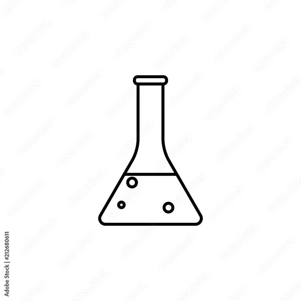 Poster flask icon. element of education icon for mobile concept and web apps. thin line flask icon can be u