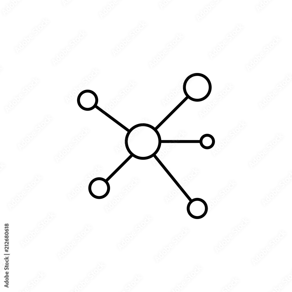Poster molecules icon. element of education icon for mobile concept and web apps. thin line molecules icon 