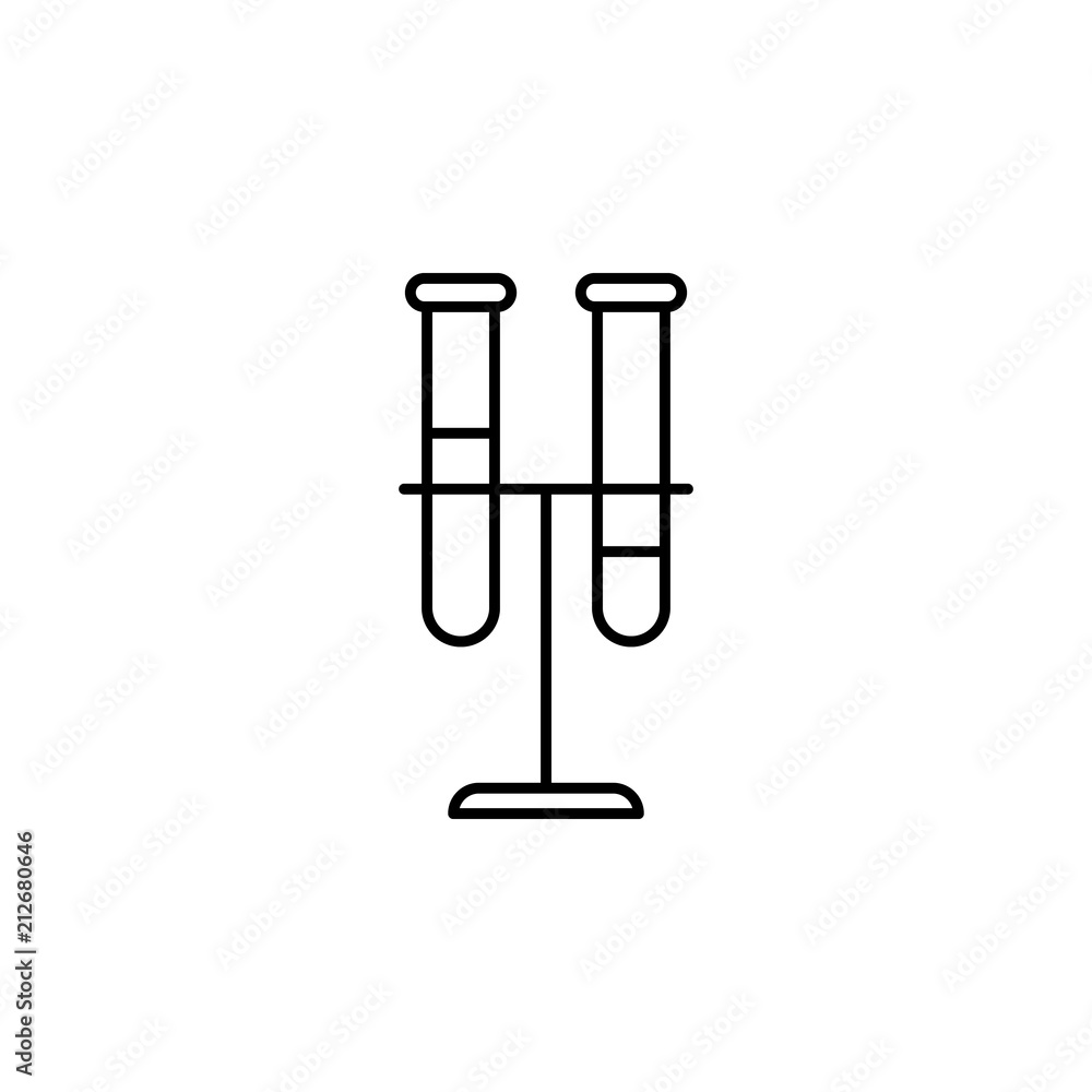 Poster chemical flasks icon. element of education icon for mobile concept and web apps. thin line chemical 