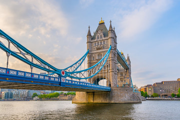 Fototapeta na wymiar Panoramic View of the Tower Bridge in London, United Kingdom