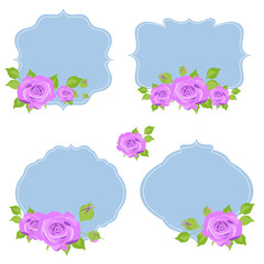 beautiful pink flowers ,roses, on a blue