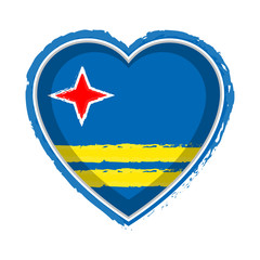 Heart shaped flag of Aruba