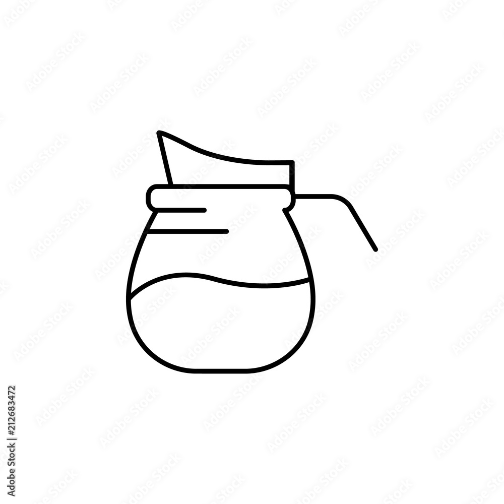 Aufkleber carafe of juice icon. element of food and drinks icon for mobile concept and web apps. thin line car
