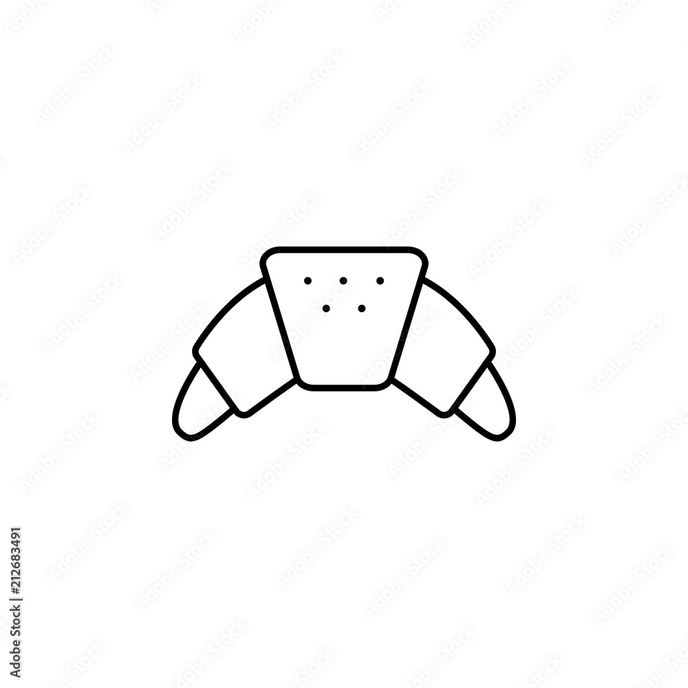 Aufkleber croissant icon. element of food and drinks icon for mobile concept and web apps. thin line croissant
