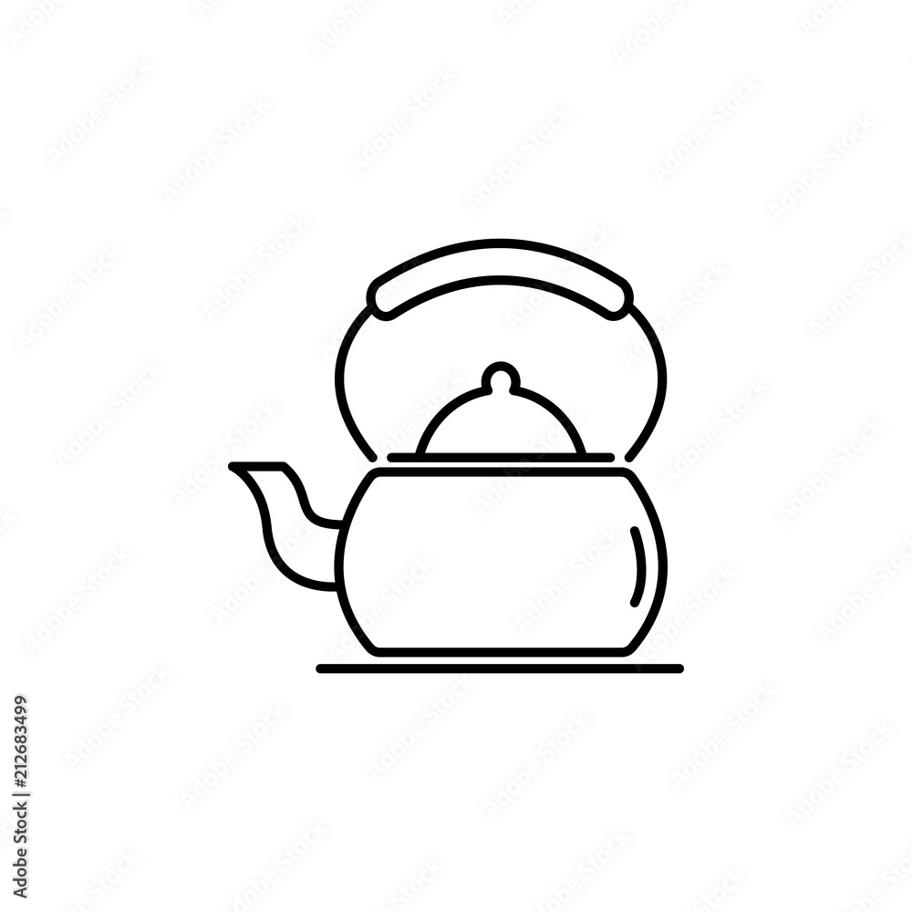 Poster kettle on the stove icon. element of food and drinks icon for mobile concept and web apps. thin line