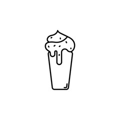ice cream icon. Element of food and drinks icon for mobile concept and web apps. Thin line ice cream icon can be used for web and mobile. Premium icon