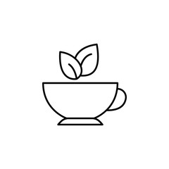 green tea icon. Element of food and drinks icon for mobile concept and web apps. Thin line green tea icon can be used for web and mobile. Premium icon