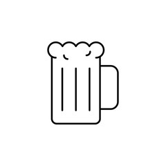 mug of beer icon. Element of food and drinks icon for mobile concept and web apps. Thin line mug of beer icon can be used for web and mobile. Premium icon