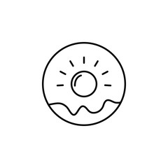 Obraz premium donut icon. Element of food and drinks icon for mobile concept and web apps. Thin line donut icon can be used for web and mobile. Premium icon