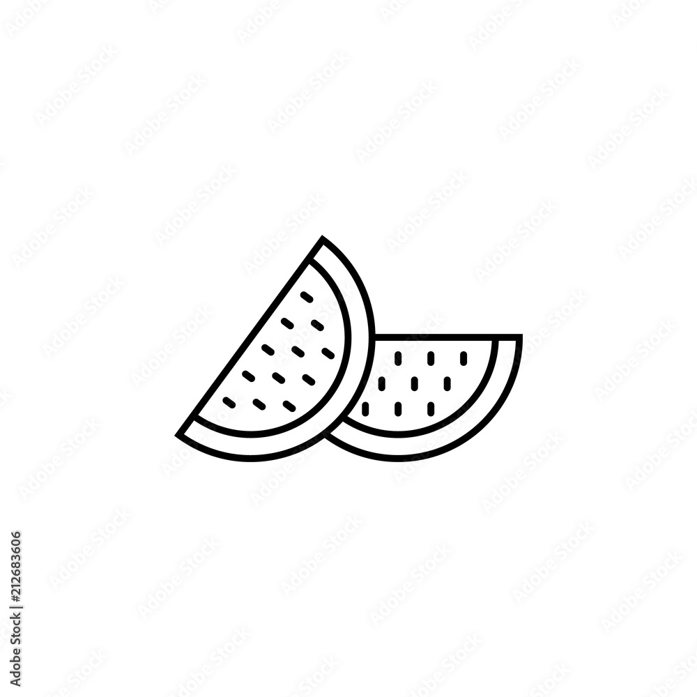 Poster watermelon icon. element of food and drinks icon for mobile concept and web apps. thin line watermel