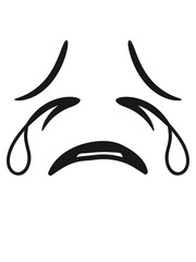 cool gesicht kopf traurig weinen heulen tränen unglücklich depressiv clipart comic cartoon