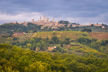 Fototapeta na wymiar Medieval village of San Gimignano, Tuscany