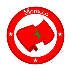 Flag of Morocco on a flag