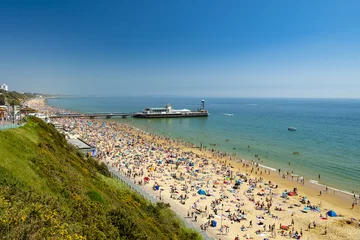 Crédence en verre imprimé Jetée Bournemouth beach, pier, sea and sand