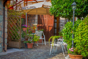 Relaxing Italian patio, Verona, Italy