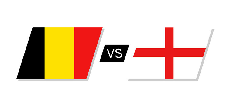 Belgium vs England flags