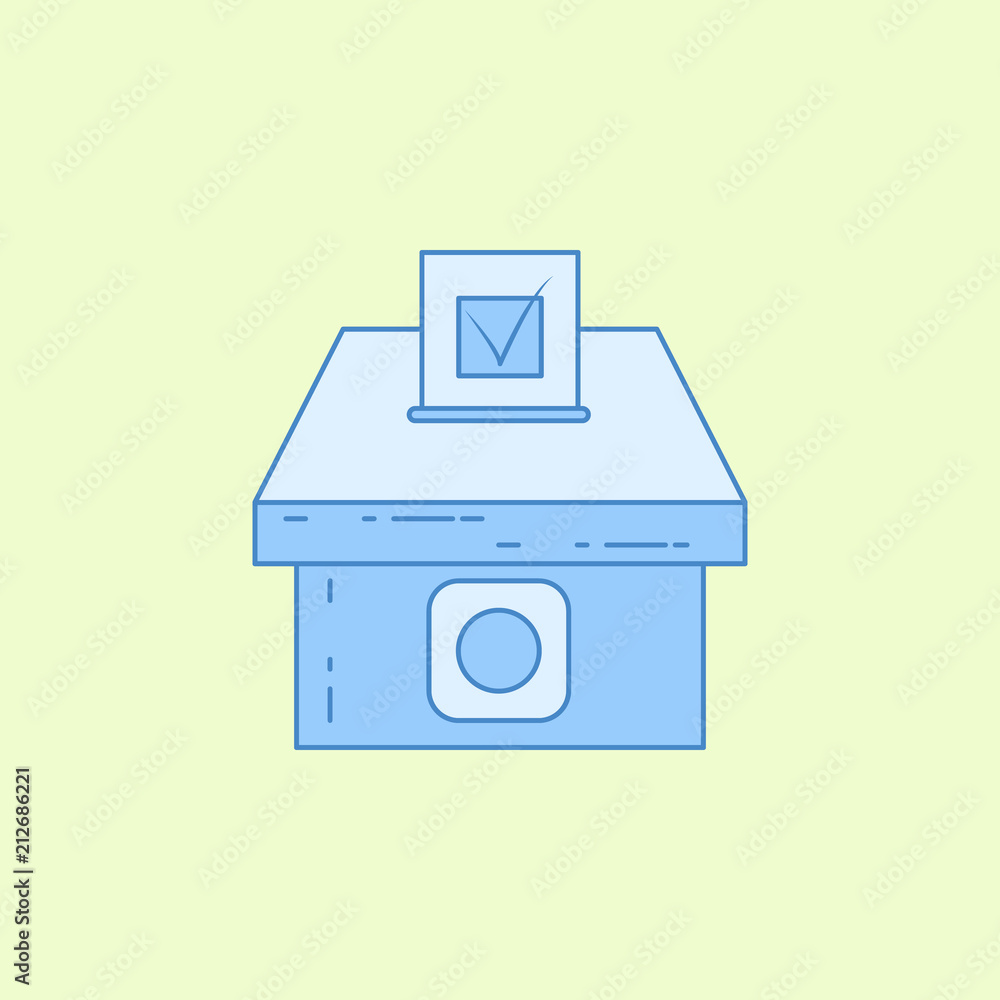 Poster ballot box field outline icon. element of elections icon for mobile concept and web apps. field outl