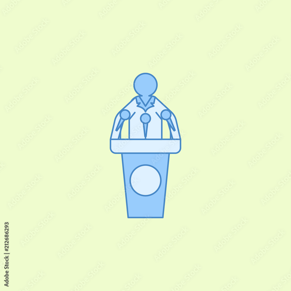 Aufkleber the voter is in favor field outline icon. element of elections icon for mobile concept and web apps.
