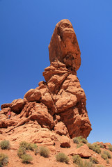 Balanced rock in Arches national park in USA