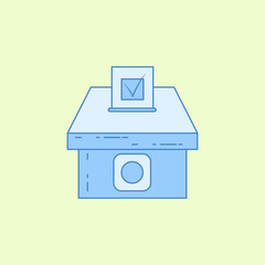 ballot box field outline icon. Element of elections icon for mobile concept and web apps. Field outline ballot box icon can be used for web and mobile