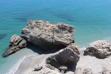 Nice rocks in beach photo