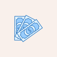 money bills icon. Element of casino icon for mobile concept and web apps. Field outline money bills icon can be used for web and mobile