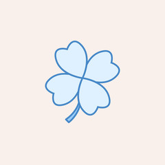 clover icon. Element of casino icon for mobile concept and web apps. Field outline clover icon can be used for web and mobile