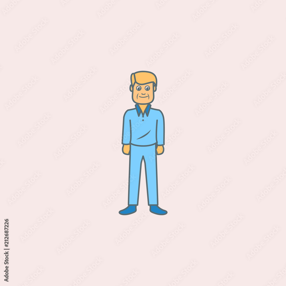 Poster the second period of maturity of men field outline icon. element of generation icon for mobile conce