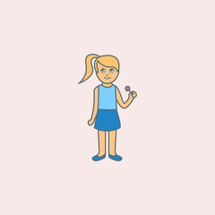 the first period of girl childhood field outline icon. Element of generation icon for mobile concept and web apps. Field outline the first period of girl childhood icon