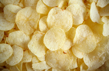 crispy potato chips snack texture background