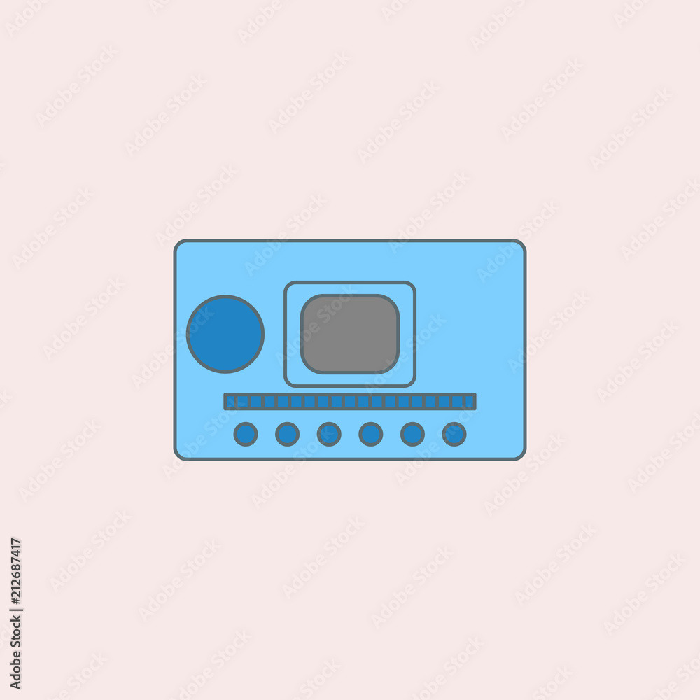 Poster second generation of tvs field outline icon. element of generation icon for mobile concept and web a