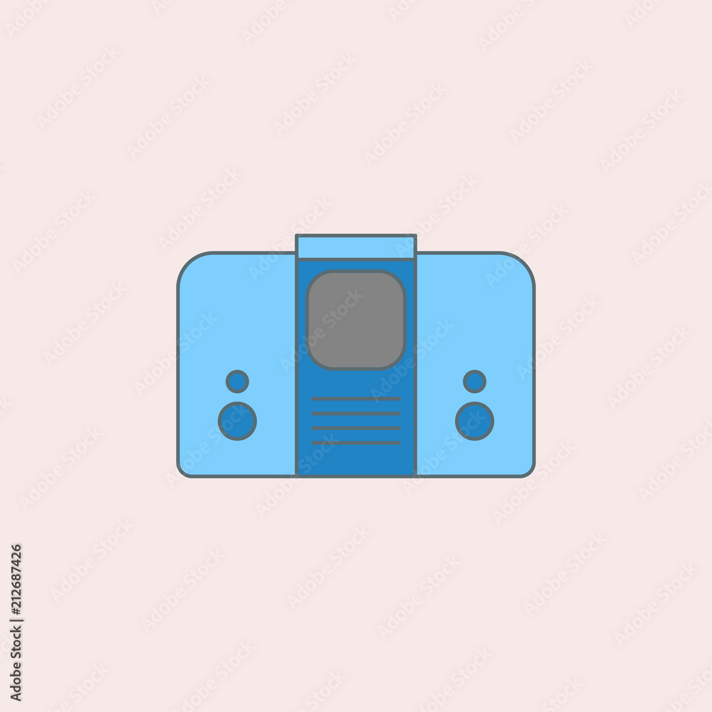 Poster generation of televisions with acoustics field outline icon. element of generation icon for mobile c