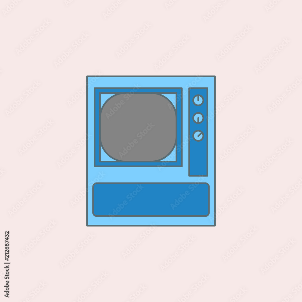 Poster multi-channel tv field outline icon. element of generation icon for mobile concept and web apps. fie