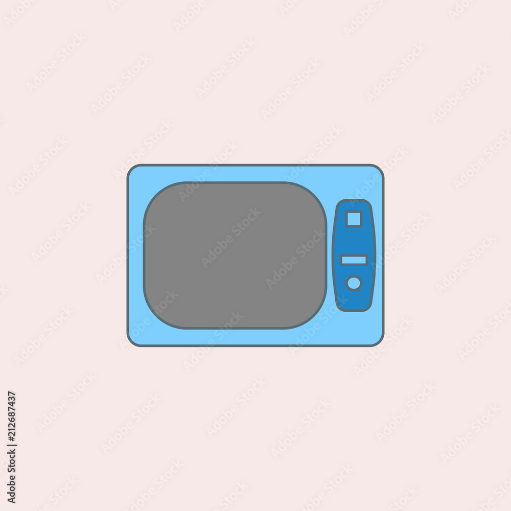 Poster light black and white tv field outline icon. element of generation icon for mobile concept and web a