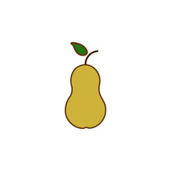 pear colored icon. Element of fruits and vegetables icon for mobile concept and web apps. Colored pear icon can be used for web and mobile. Premium icon