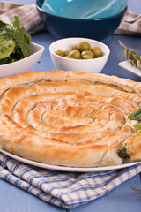 Greek spinach pie.