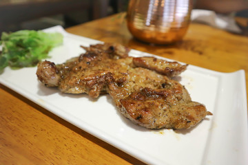 grilled pork or pork steak