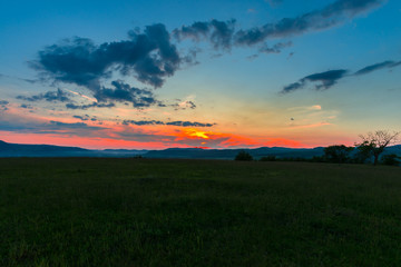 Dramatic Clouds at the sunsdet