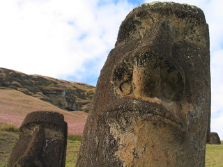 Moais de Isla Pascua, Rapa Nui, Chile. Patrimonio de la Humanidad
