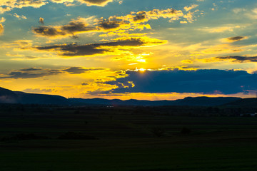 Dramatic Clouds at the sunsdet