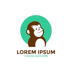 ape logo template. monkey