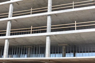 concrete multi-storey building under construction. modern construction site