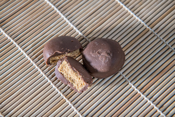 Different types of chocolates in a box.
