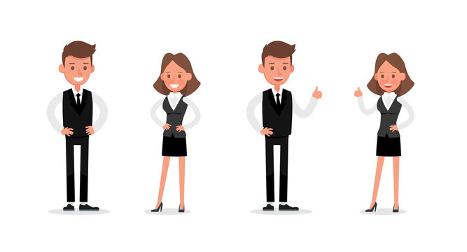 Set of Businessman and Businesswoman character vector design. no18