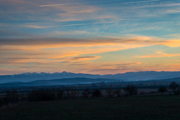 Obraz premium sunset in mountains