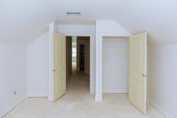 Home renovation room area gypsum board ceiling at construction